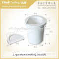 3 kg ceramic melting crucible, crucible ceramic, quartz casting crucible